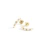 Yellow Gold Cubic Zirconia Curve Stud Earrings, thumbnail 2 of 4