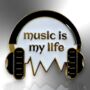 Music Is My Life Headphones Enamel Pin, thumbnail 4 of 9