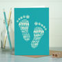 New Baby Card ‘Baby Boy Feet’, thumbnail 2 of 5