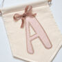 Bow Initial Banner Personalised Nursery Decor, thumbnail 2 of 5