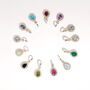 August Birthstone Peridot Sterling Silver Huggie Hoop Earrings, thumbnail 6 of 11