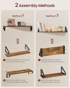 Floating Wall Shelves Set Organising Racks, 6 of 7