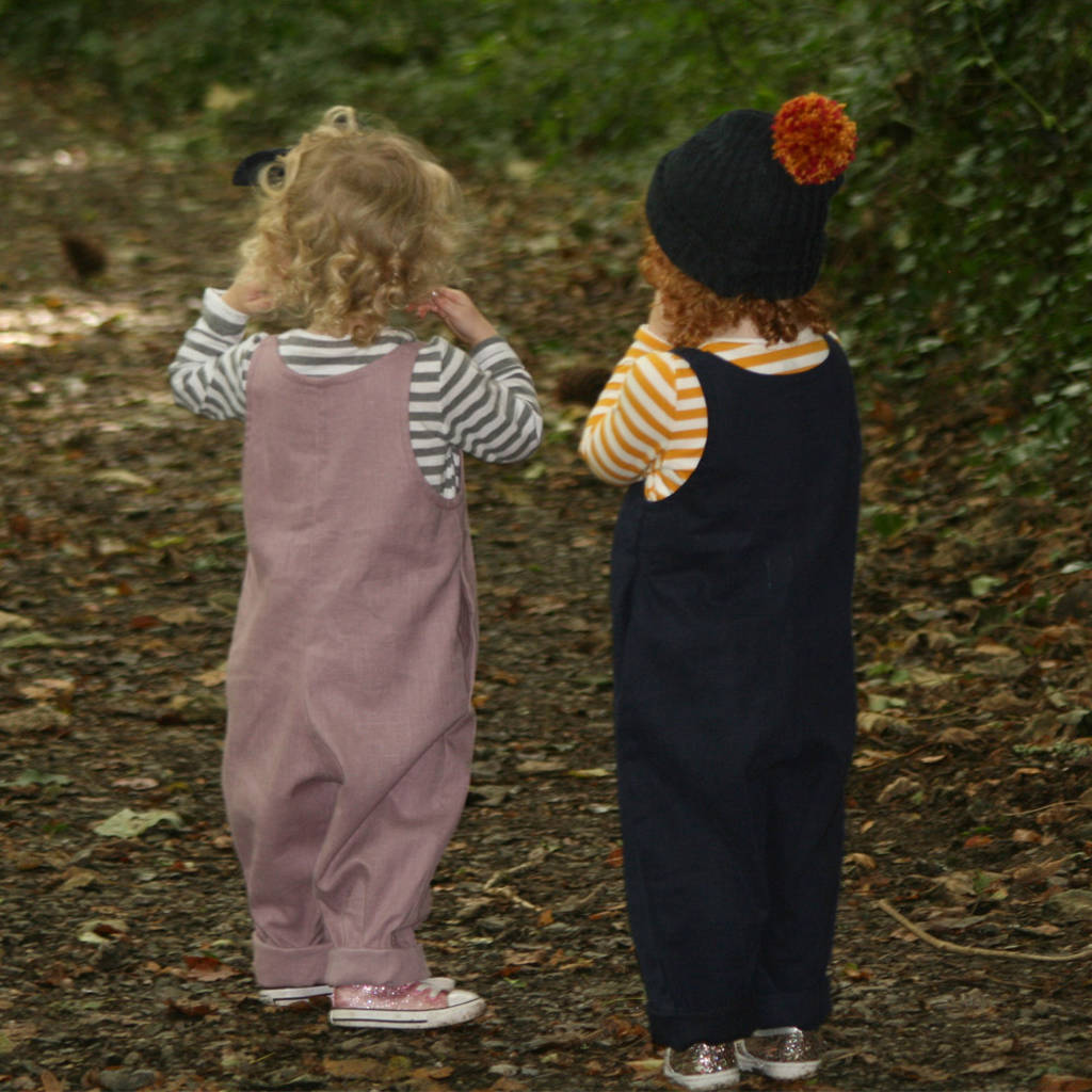 Children's Linen Dungarees By Clara