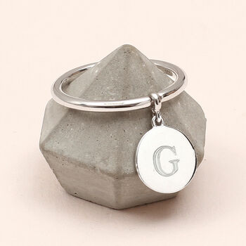 Personalised Sterling Silver Charm Ring, 3 of 7