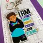 Brown Boy Joy Affirmation Keyring, thumbnail 2 of 4