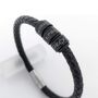 Mens Name Rings Leather Bracelet For Father's Day, thumbnail 5 of 6