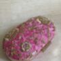 Hot Pink Oval Velvet Clutch, thumbnail 3 of 10