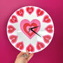 Love Heart With Numbers Round Clock Silent Sweeping, thumbnail 4 of 7