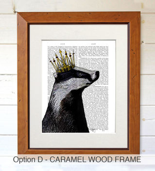 Badger King Book Print, Framed Or Unframed, 6 of 8