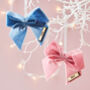 Baby's First Christmas Velvet Bow Decoration, thumbnail 1 of 4