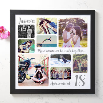 Personalised 18th Birthday Square Photo Collage, 11 of 11