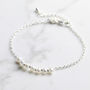 Freshwater Pearl Silver Plated Chain Bracelet, thumbnail 2 of 3