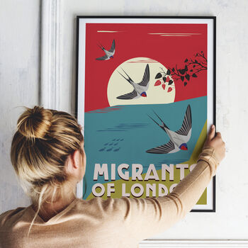 A Swallow Dive Art Print, The Migrant Birds Of London, 2 of 4