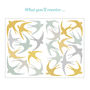 Birds In Flight Wall Stickers In Mustard And Mint, thumbnail 2 of 2