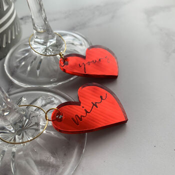 Valentine's Day Heart Personalised Wine Glass Charm, 4 of 4