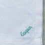 Personalised Hand Embroidered Name Napkin, thumbnail 3 of 6