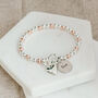 Engraved Name And Heart Bracelet Rose Gold Plated, thumbnail 2 of 4