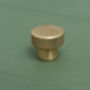 Satin Brass Knurled Cabinet Knob 25mm And 30mm High, thumbnail 2 of 9