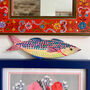 Wooden Mackerel Decorations Pink, thumbnail 3 of 6