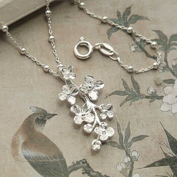 Sterling Silver Forget Me Not Bloom Necklace, 3 of 6
