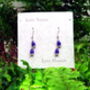 Bluebell Flower Drop Earrings, thumbnail 2 of 5