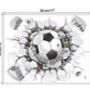 3D Effect Football Removable Wall Sticker, Two Sizes, thumbnail 5 of 10