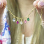 Charm Bracelet With Family Birthstone Teardrops, thumbnail 9 of 10