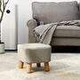 Wooden Footstool Ottoman Pouffe Padded Stool Chair, thumbnail 1 of 12