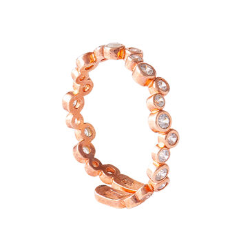 Pave Stacking Rings In Silver, Gold And Rose Gold Plate, 6 of 10