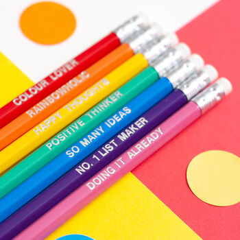 Motivational Rainbow Pencil Set, 2 of 3