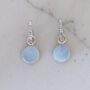 The Circle Blue Opal Earrings, Silver, thumbnail 3 of 6