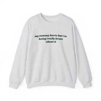 My Tummy Hurts Embroidered Crewneck Sweatshirt, 3 of 5