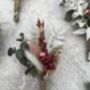 Pink Dried Flower Buttonholes, thumbnail 1 of 2