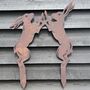 Boxing Hares Garden Ornament , Lawn Statue , Feature , Ornament , Decoration, thumbnail 3 of 12