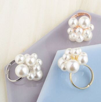 Silver Plated Pearl Bubble Stud Earrings, 8 of 12
