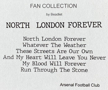 Arsenal Women Wsl Awfc Bead Bracelet With Heart Charm Fan Gift, 6 of 6