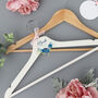 Personalised Clear Wedding Hanger Blue Rose, thumbnail 4 of 5