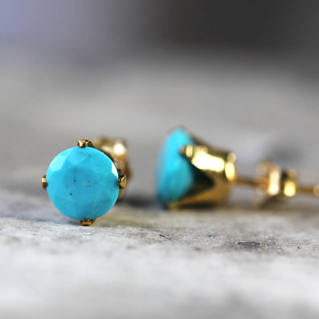 Turquoise stud earrings tiffany Clearance