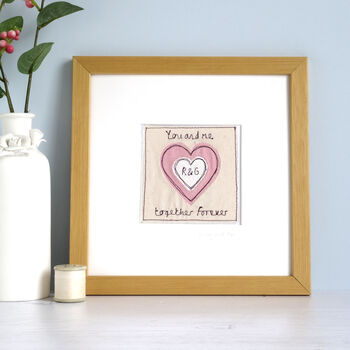Personalised Heart Wedding Anniversary Card For Wife, 4 of 12