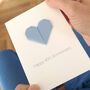 Personalised 45th Sapphire Anniversary Origami Heart Card, thumbnail 3 of 6