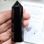 Black Obsidian Crystal Tower With Optional Mini, thumbnail 4 of 11