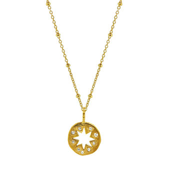 Cutout Star Necklace With White Sapphires, 4 of 5