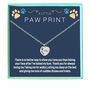 Personalised Engraved Name Necklace Dog Paw Print Design, thumbnail 4 of 5