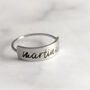 Womens Personalised Ring Engraved With A Name, thumbnail 2 of 3