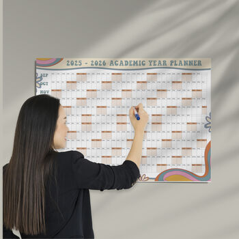 Retro Inspired 2025 2026 Academic Wall Calendar, 4 of 12