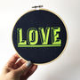 Love Valentines Embroidery Hoop, thumbnail 2 of 3