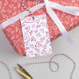 Handrawn Hearts Valentines Wrapping Paper, thumbnail 3 of 8