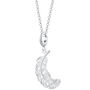 Large Sterling Silver Feather Charm Necklace, thumbnail 2 of 5