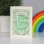 Personalised Papercut Floral Good Luck Card, thumbnail 5 of 10