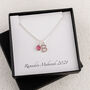 Personalised Eid Birthstone And Initial Necklace, thumbnail 2 of 7